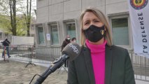 Ludivine Dedonder s'exprime sur le 10e centre de vaccination bruxellois ouvert à l'hôpital militaire de Neder-Over-Heembeek