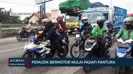 Pemudik Bermotor Mulai Padati Pantura