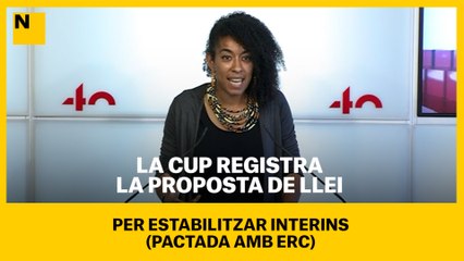 La CUP registra la proposta de llei per estabilitzar interins (pactada amb ERC)