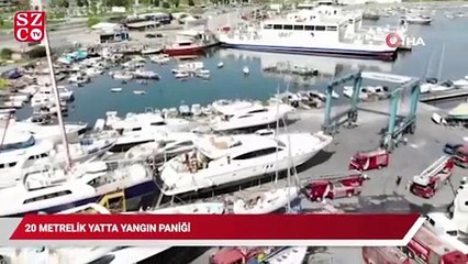 Pendik’te 20 metrelik yatta yangın paniği