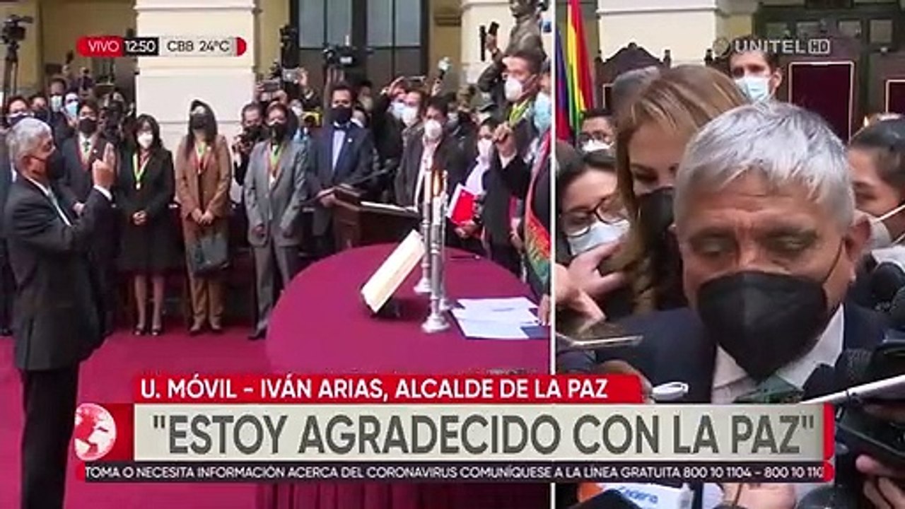 Iván Arias jura como nuevo alcalde de La Paz: "Solo esperen, de mí, trabajo"