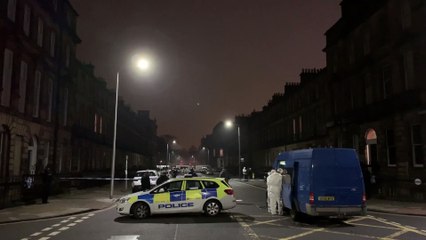 Bradley Welsh - Police investigate the scene following the fatal shooting
