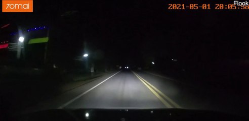 Car Swerves to Dodge Cyclists and Rolls Over