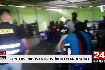 Piura: más de 30 personas intervenidas en prostíbulo clandestino