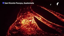 Lava flows from Guatemala's Pacaya volcano