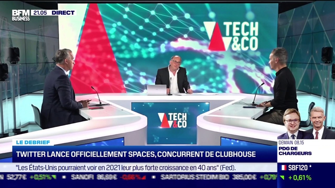 Le lancement de Spaces de Twitter, l'arrivée prochaine de Clubhouse sur Android,... Le débrief de l'actu tech du lundi - 03/05