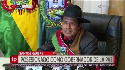 Santos Quispe asume como gobernador de La Paz