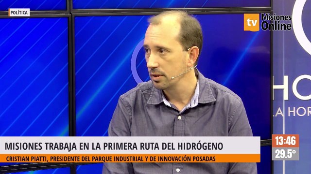 El presidente del Parque Industrial de Innovación Cristian Piatti explicó el desarrollo del proyecto de la Ruta de Hidrógeno de Misiones