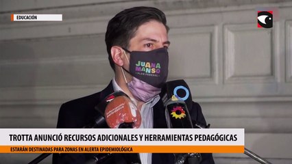 Trotta anunció recursos adicionales y herramientas pedagógicas para zonas en alerta epidemiológica