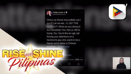 Sen. Locsin, hindi napigilang murahin ang China dahil sa ilegal na presensya nito sa WPS