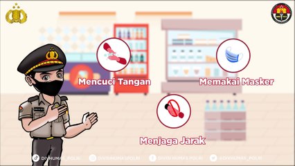 Imbauan Memakai Masker di Supermarket