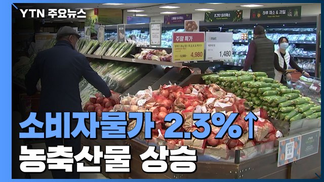 소비자물가 2.3%↑, 3년 8개월만 최고...농축산물·석유류 가격 상승 / YTN