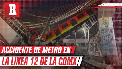 Un vagón del metro se cayó tras el desplome de una estructura en la Ciudad de México