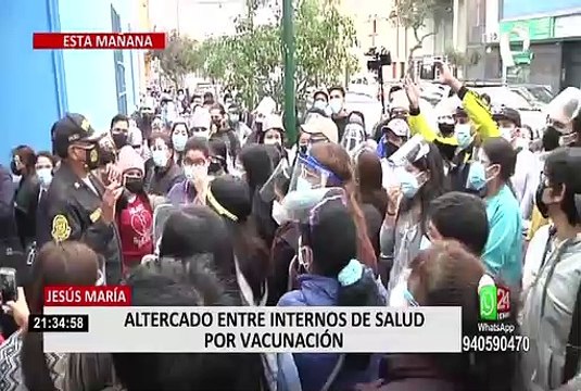 Problemas con vacunación de internos de medicina y con adultos mayores en Jesús María y SMP