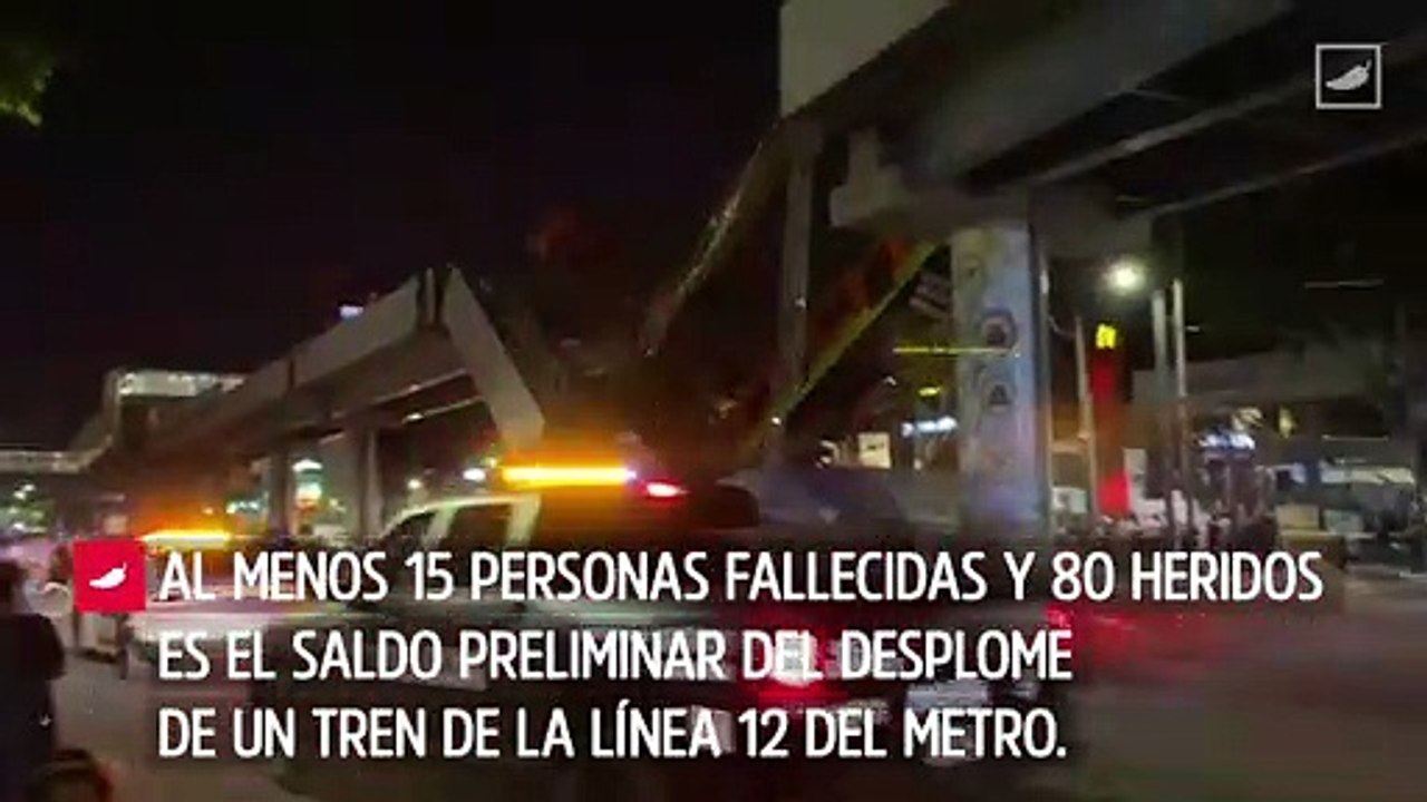 Se desploma tren de Línea 12 del Metro
