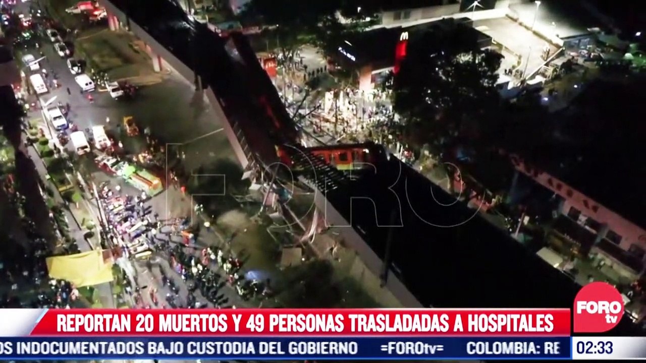 Catastrophe à Mexico : un pont du métro aérien s'effondre, une rame bondée chute en contrebas