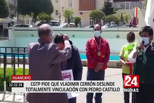 Junín: CGTP pide a Pedro Castillo que se aleje de Vladimir Cerrón y Perú Libre
