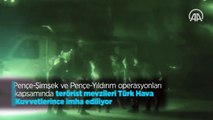 Pençe-Şimşek ve Pençe-Yıldırım operasyonları kapsamında terörist mevzileri Türk Hava Kuvvetlerince imha ediliyor