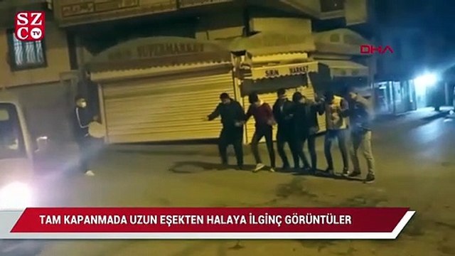 Tam kapanmada uzun eşekten halaya ilginç görüntüler