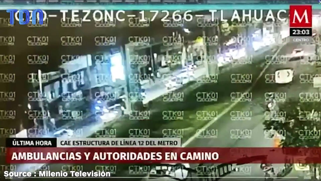 Au Mexique, un pont s'effondre lorsqu'une rame de métro passe dessus !