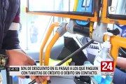 ¡Lunes de ahorro! 50 % de descuento si usted paga el pasaje de bus con tarjeta de crédito o débito