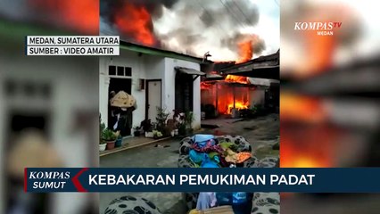 Kebakaran Pemukiman Padat di Medan