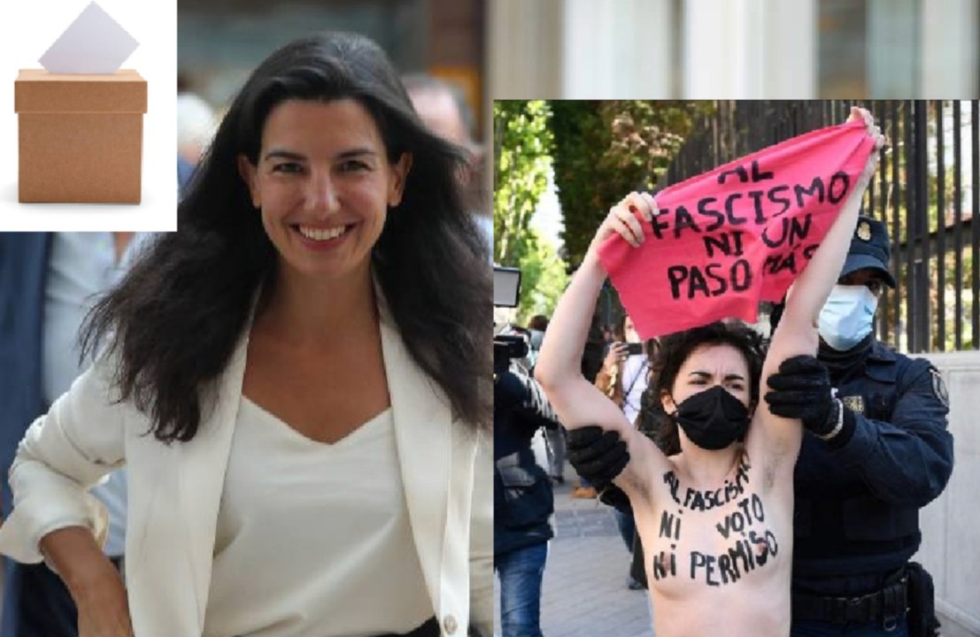 Las ‘pechuguitas’ de Femen montan un circo para intentar sabotear el voto de Rocío Monasterio