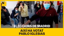 Així ha votat Pablo Iglesias a les eleccions autonòmiques de Madrid