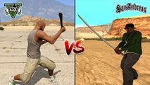 GTA 5 MACHETE VS GTA SAN ANDREAS KATANA - WHICH IS BEST_