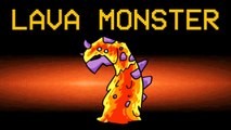 LAVA MONSTER Impostor Role in Among Us! (Skeld Lava Monster Mod)