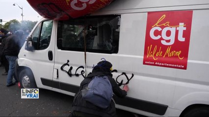 Manifestation 1er mai : Cortège de la CGT attaqué