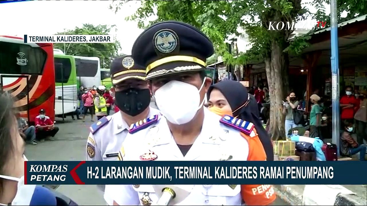 H-2 Larangan Mudik, Terminal Kalideres dan Stasiun Pasar Senen Dipadati Ribuan Penumpang
