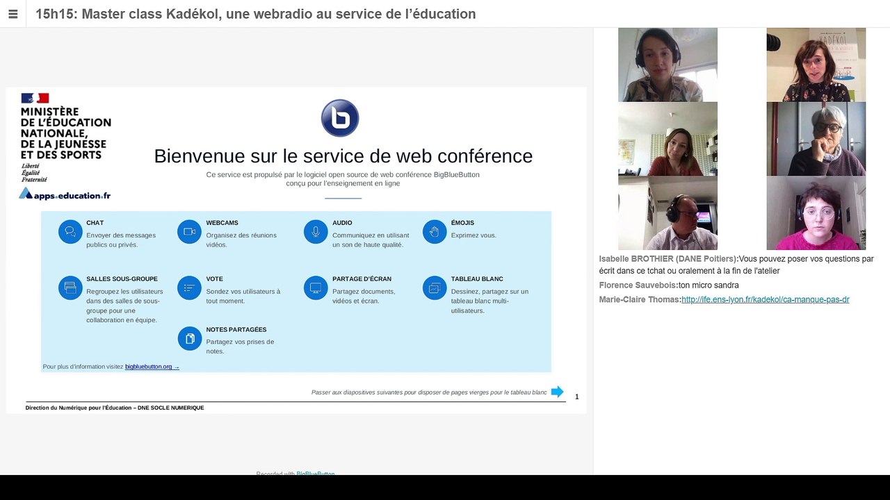 « Master class Kadékol, une webradio au service de l’éducation »