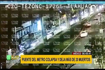 México: confirman que muertos se elevan a 23 por accidente en metro