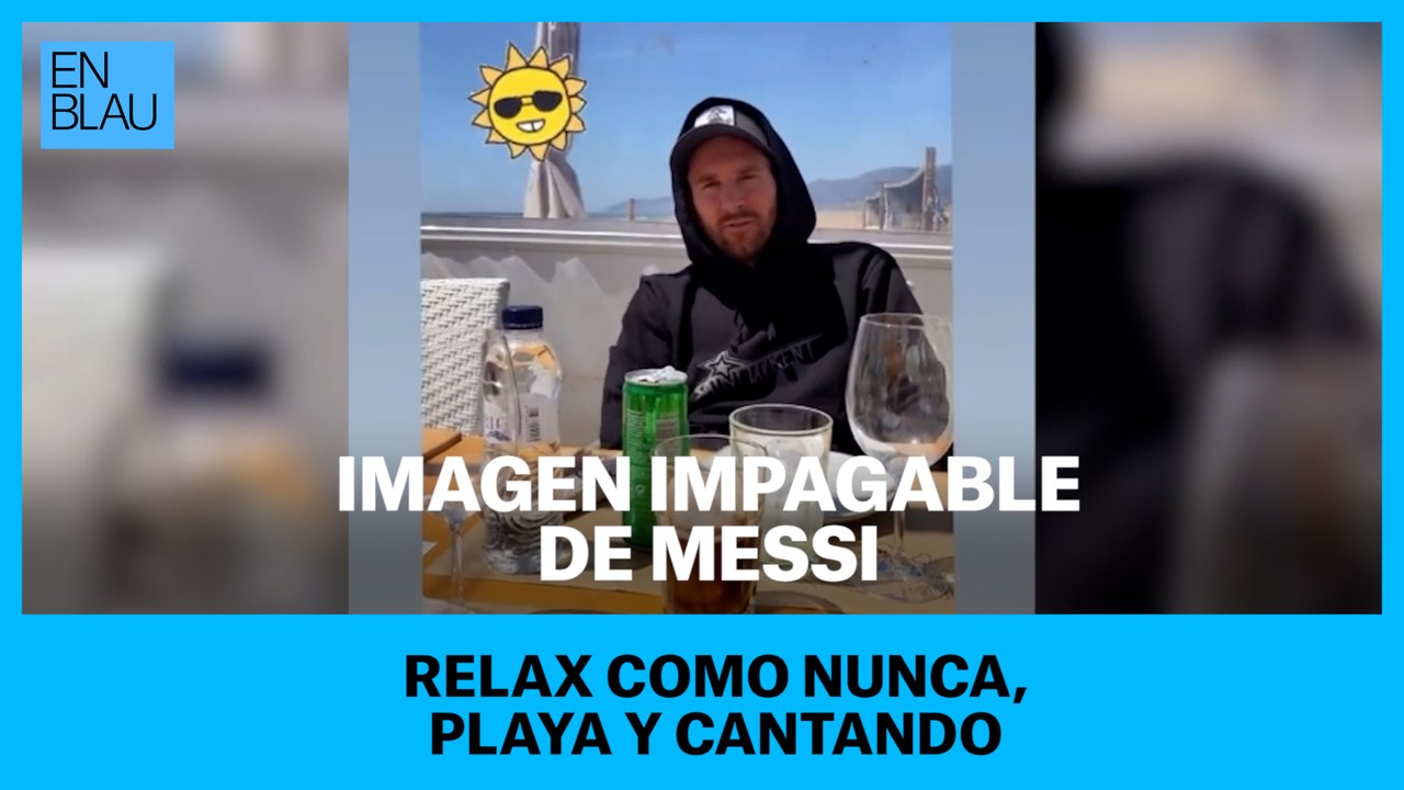 Imagen impagable de Messi, Antonela le graba: relax como nunca, playa y cantando