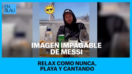 Imagen impagable de Messi, Antonela le graba: relax como nunca, playa y cantando