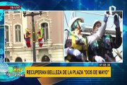 Plaza Dos de Mayo recupera su belleza y será inaugurada tras obras de mantenimiento