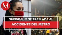 Sheinbaum se traslada al lugar del accidente del metro de la línea 12