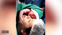 Yeni doğan bebek annesine böyle sarıldı