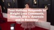 Tess Holliday Responds to Weight Loss Comments, Reveals She's 'Anorexic and in Recovery'
