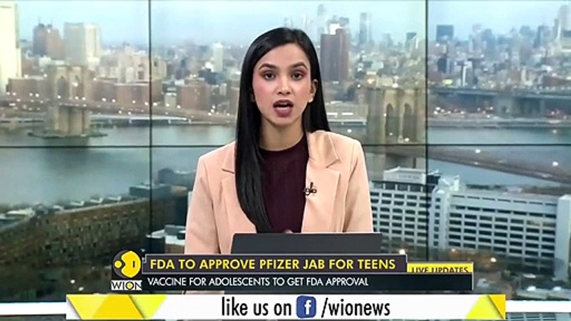 US FDA to approve Pfizer COVID-19 vaccine for teens by next week  World News  English News  WION