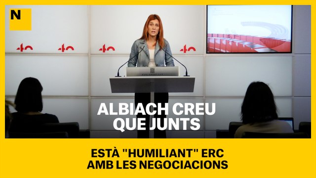 Albiach creu que Junts està humiliant ERC amb les negociacions