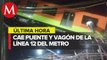 Cae vagón de la Línea 12 del Metro de la Ciudad de México