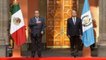 Presidente guatemalteco llega al Palacio Nacional de México para reunión