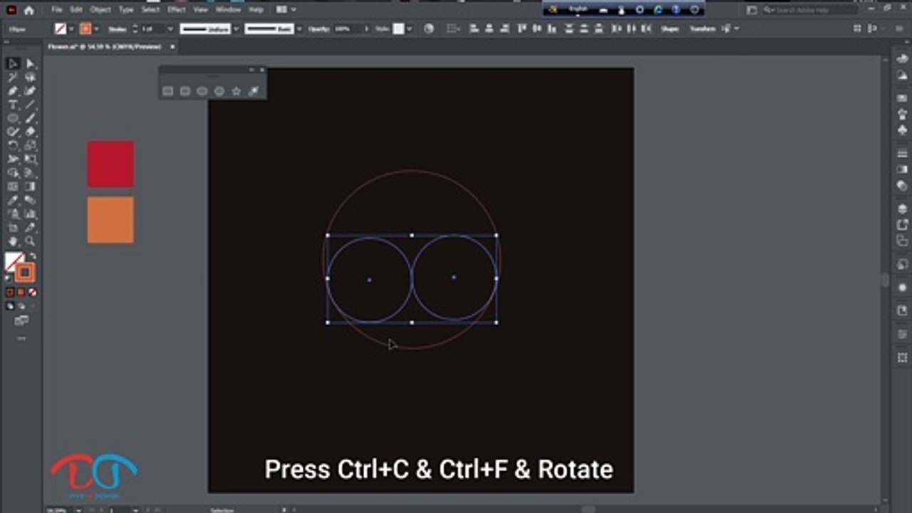 Make a Flower Easily In Illastrator