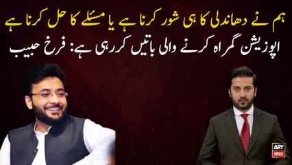 Opposition is making misleading statements: Farrukh Habib