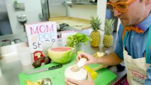 Blippi Visita la Tienda de Paletas Mom and Pop | Aprende Frutas y bocadillos | Videos para Bebés part 1