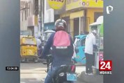 Independencia: delincuente en moto arrebata celular a mujer