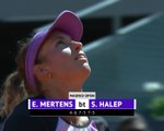 Mertens upsets Halep to reach Madrid Open quarters
