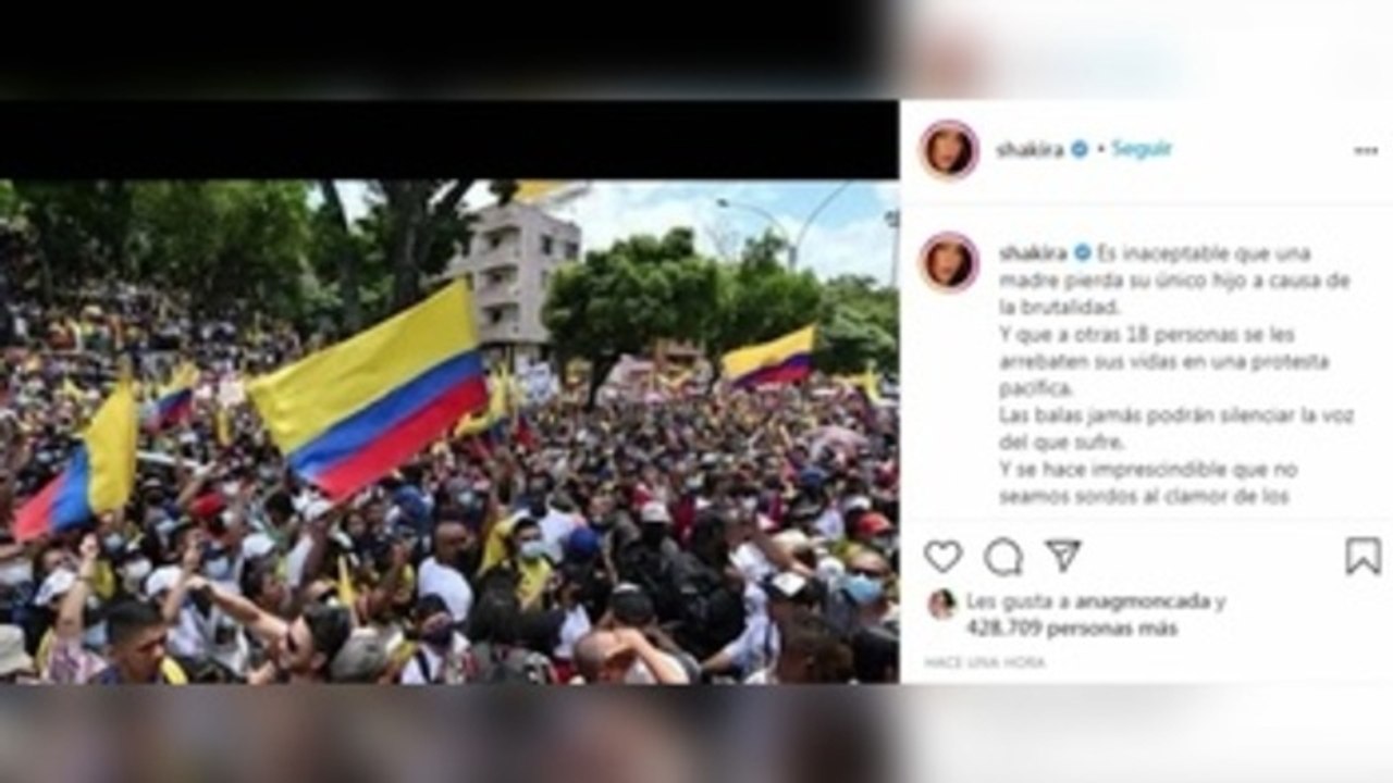 Famosos piden ayuda internacional para detener violencia en marchas en Colombia